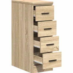vidaXL Garageopbevaringsskab Sonoma eg 30x51x85cm Massivt træ Fyrretræ