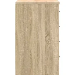vidaXL Garageopbevaringsskab Sonoma eg 60x51x85cm Massivt træ Fyrretræ