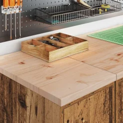vidaXL Garageopbevaringsskab gammelt træ 30x51x85 cm