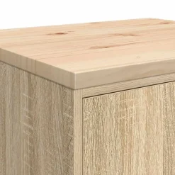 vidaXL Garageopbevaringsskab Sonoma eg 60x51x85cm Massivt træ Fyrretræ