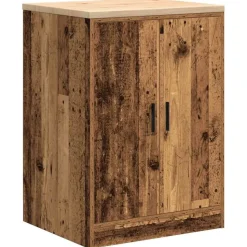 vidaXL Garageopbevaringsskab gammelt træ 60x51x85 cm