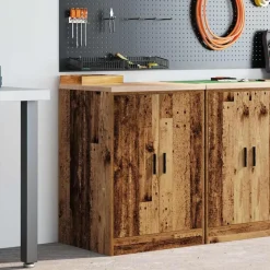 vidaXL Garageopbevaringsskab gammelt træ 60x51x85 cm