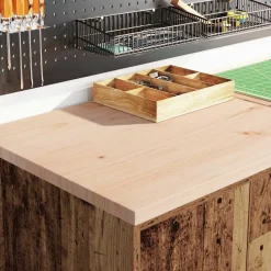 vidaXL Garageopbevaringsskab gammelt træ 60x51x85 cm