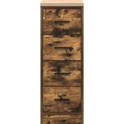 vidaXL Garageopbevaringsskab røget eg 30x51x85 cm massivt træ fyrretræ