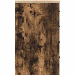 vidaXL Garageopbevaringsskab røget eg 30x51x85 cm massivt træ fyrretræ