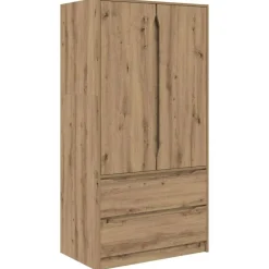 vidaXL Garderobeskab Artisan Eg 79,5 x 49 x 156 cm Konstrueret træ