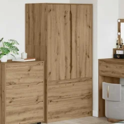 vidaXL Garderobeskab Artisan Eg 79,5 x 49 x 156 cm Konstrueret træ