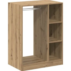 vidaXL Garderobeskab med hylde Artisan Egetræ 77 x 48 x 102 cm