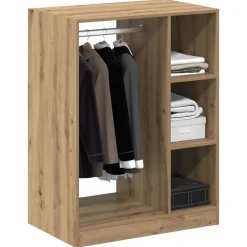 vidaXL Garderobeskab med hylde Artisan Egetræ 77 x 48 x 102 cm