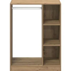 vidaXL Garderobeskab med hylde Artisan Egetræ 77 x 48 x 102 cm