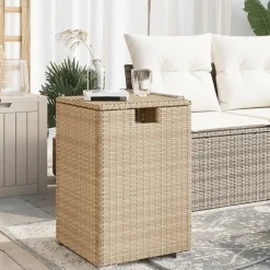 vidaXL gasflaskeskjuler 40x40x60 cm polyrattan beige