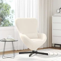 vidaXL Æggestol Creme 63 x 73 x 90 cm Stof