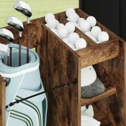 vidaXL Golf Skab med hjul Ensfarvet Røget eg 65 x 45 x 98 cm