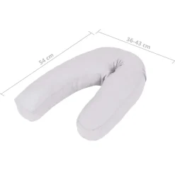 vidaXL graviditetspude J-form 54x(36-43) cm grå