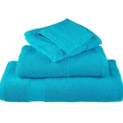 vidaXL Gæstehåndklæde SOLUND 2 pcs Turkis 15 x 21 cm 550 gsm