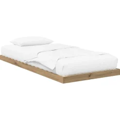 vidaXL Gulv seng ramme Artisan Egetræ 75 x 190 cm Konstrueret træ