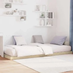 vidaXL Gulv seng ramme Sonoma 75 x 190 cm Konstrueret træ