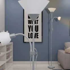 vidaXL gulvlampe grå