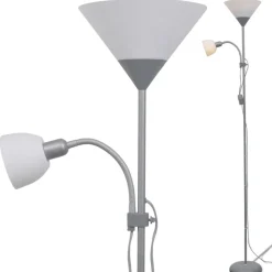 vidaXL gulvlampe grå