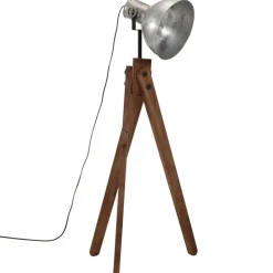 vidaXL gulvlampe 45x45x120 cm 25 W E27 vintagesølv