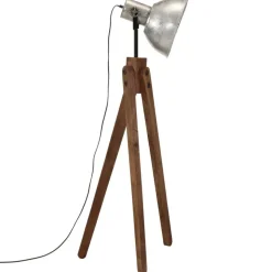 vidaXL gulvlampe 45x45x120 cm 25 W E27 vintagesølv