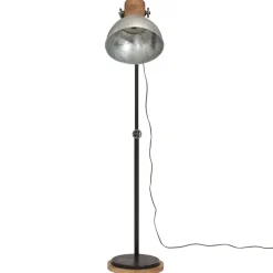 vidaXL gulvlampe 30x30x100-150 cm 25 W E27 vintagesølv