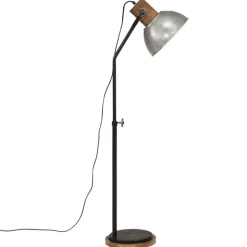 vidaXL gulvlampe 30x30x100-150 cm 25 W E27 vintagesølv