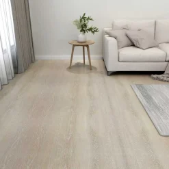 vidaXL Gulvplanker 55 pcs Beige 5,11 m² PVC