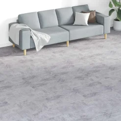vidaXL Gulvplanker 18 pcs Grå 5,26 m² PVC