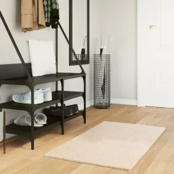 vidaXL gulvtæppe HUARTE 60x110 cm kort luv og vaskbart beige