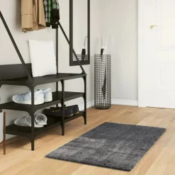 vidaXL gulvtæppe HUARTE 60x110 cm kort luv og vaskbart antracitgrå