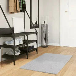vidaXL gulvtæppe HUARTE 60x110 cm kort luv og vaskbart grå