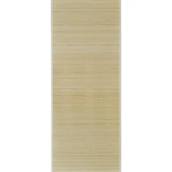 vidaXL gulvtæppe 80x200 cm rektangulært bambus naturfarvet