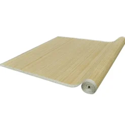 vidaXL gulvtæppe 80x200 cm rektangulært bambus naturfarvet