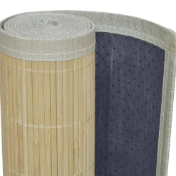 vidaXL gulvtæppe 80x200 cm rektangulært bambus naturfarvet