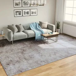 vidaXL gulvtæppe 400x300 cm vaskbart grå