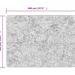 vidaXL gulvtæppe 400x300 cm vaskbart grå