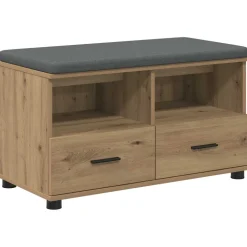 vidaXL Hallbænk Artisan Eg 80 x 38 x 46 cm Kunstigt træ og stof