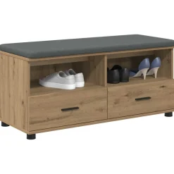 vidaXL Hallbænk Artisan Eg 100 x 38 x 46 cm Kunstigt træ og stof