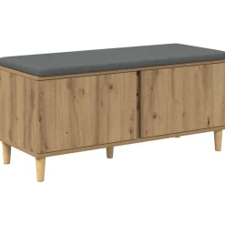 vidaXL Hallbænk Artisan Eg 100 x 38 x 46 cm Kunstigt træ og stof