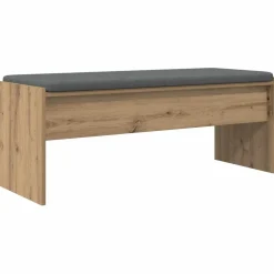 vidaXL Hallbænk med pude Artisan Egetræ 103 x 38 x 40 cm