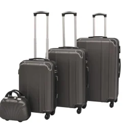 vidaXL hardcase trolleysæt fire dele antracitgrå