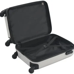 vidaXL hardcase-kuffert ABS sølvfarvet