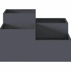 vidaXL Have Blomsterkrukke Antracit 80 x 80 x 48 cm Stål