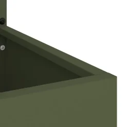 vidaXL Have privatliv skærm Olivengrøn 32 x 150 cm Koldvalset stål