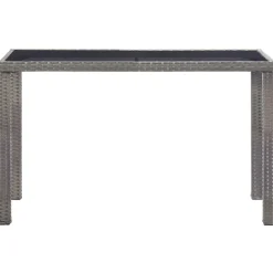 vidaXL havebord 123 x 60 x 74 cm polyrattan antracitgrå
