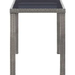 vidaXL havebord 123 x 60 x 74 cm polyrattan antracitgrå