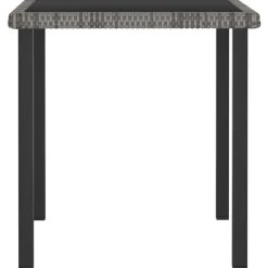 vidaXL havebord 70x70x73 cm polyrattan grå