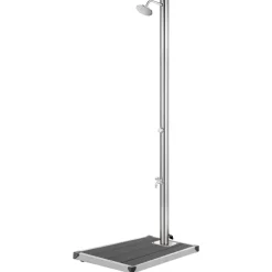 vidaXL havebruser med grå bund 220 cm rustfrit stål