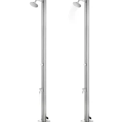 vidaXL havebruser med grå bund 220 cm rustfrit stål